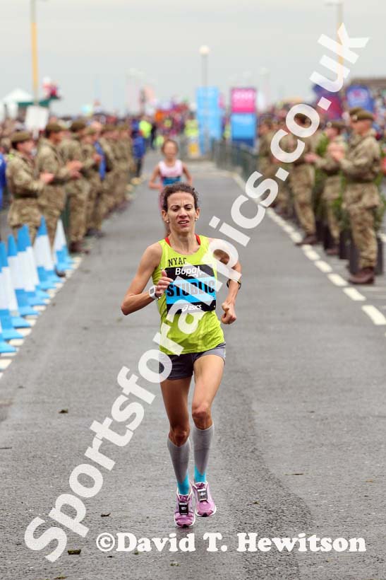 Lisa Stublic finishing the BUPA Great North Run.